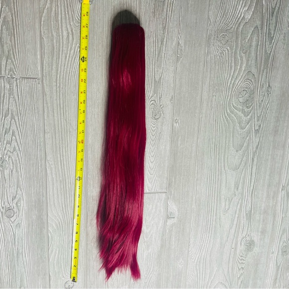 Clip on red auburn pony tail / wig hair extension for red auburn hair Halloween - Picture 4 of 6